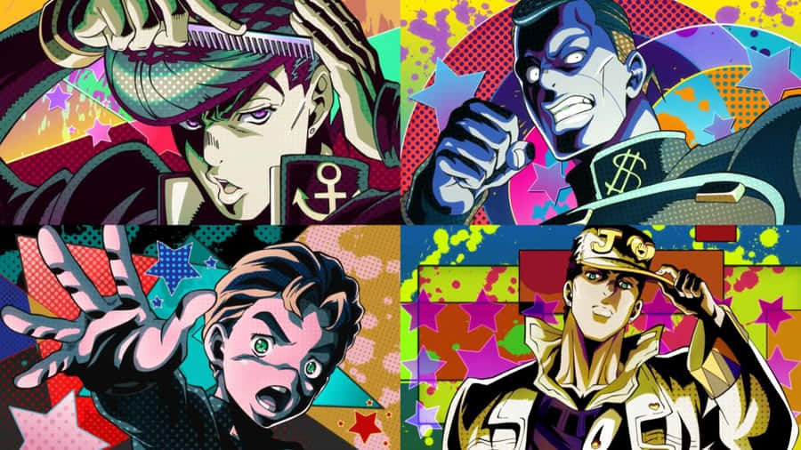 Diamond Is Unbreakable - Joestar Group In Action Wallpaper