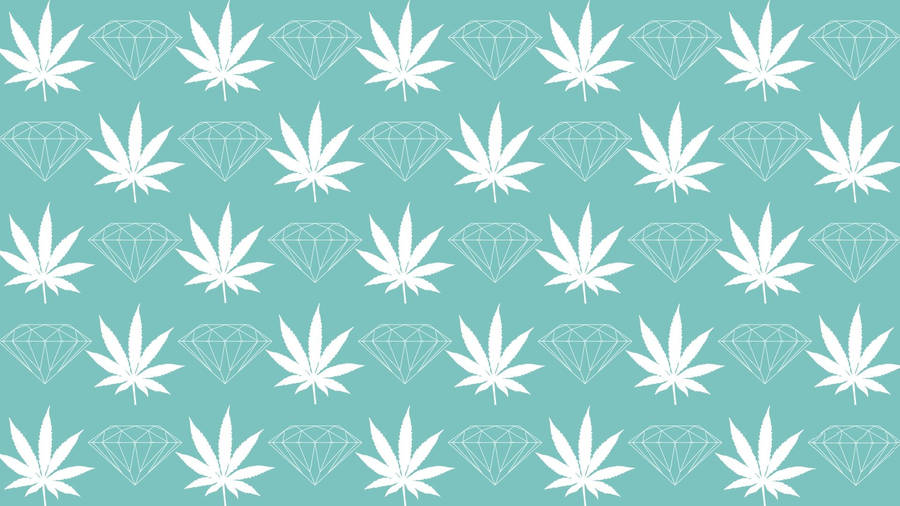 Diamond Supply Co White Cannabis Pattern Wallpaper