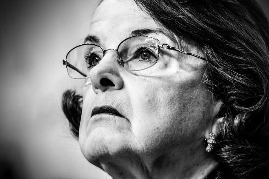 Dianne Feinstein Black And White Wallpaper