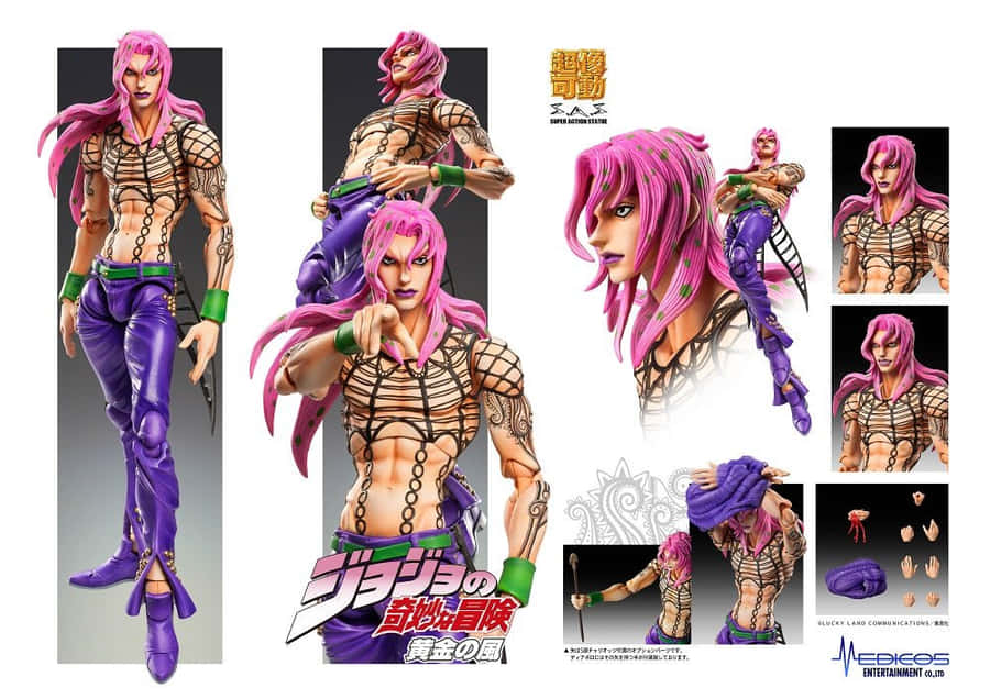 Diavolo, The Enigmatic Antagonist From Jojo's Bizarre Adventure, Poses Dramatically. Wallpaper