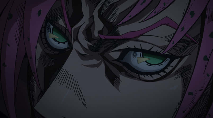 Diavolo, The Enigmatic Antagonist From Jojo's Bizarre Adventure, Posing In Front Of A Dark Backdrop. Wallpaper