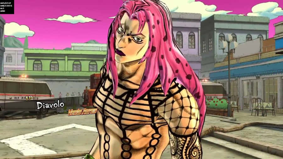 Diavolo, The Main Antagonist From Jojo's Bizarre Adventure: Golden Wind, Showcasing His Menacing And Powerful Aura. Wallpaper
