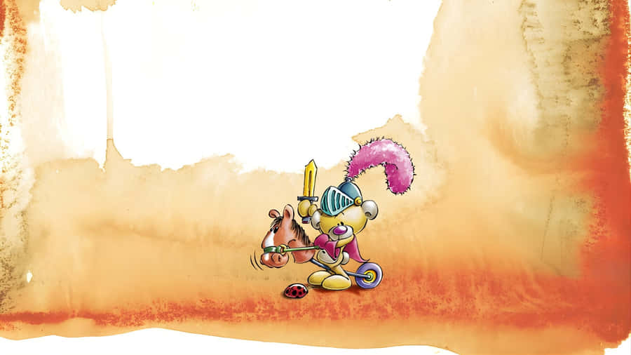 Diddl Character With Sword Wallpaper