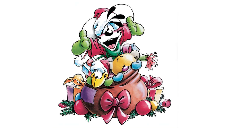 Diddl Christmas Celebration Wallpaper