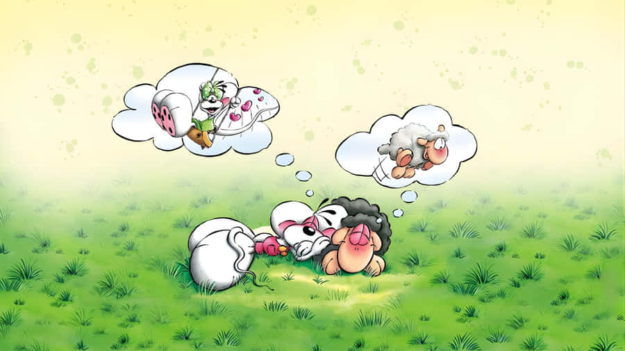 Diddl Dreaming Together Wallpaper
