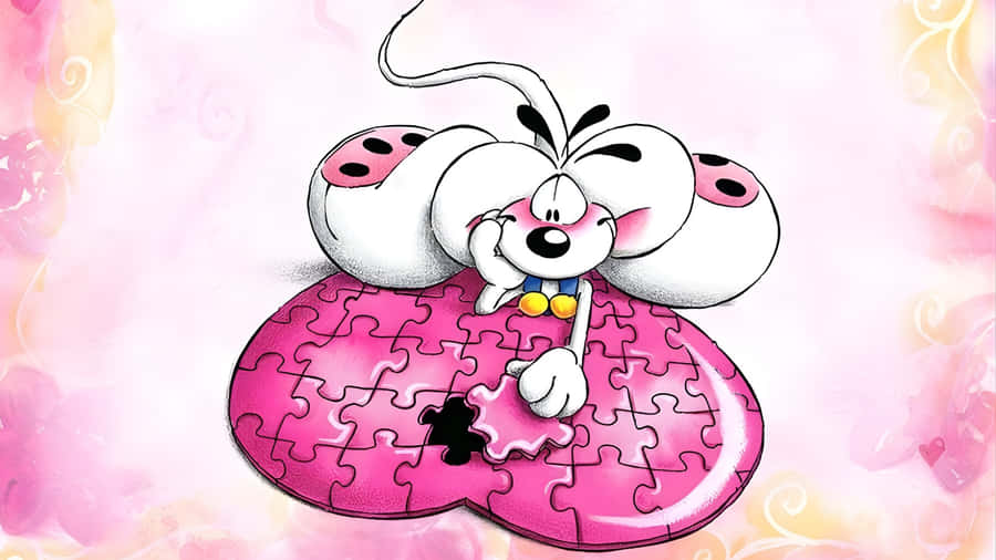 Diddl Puzzle Heart Wallpaper