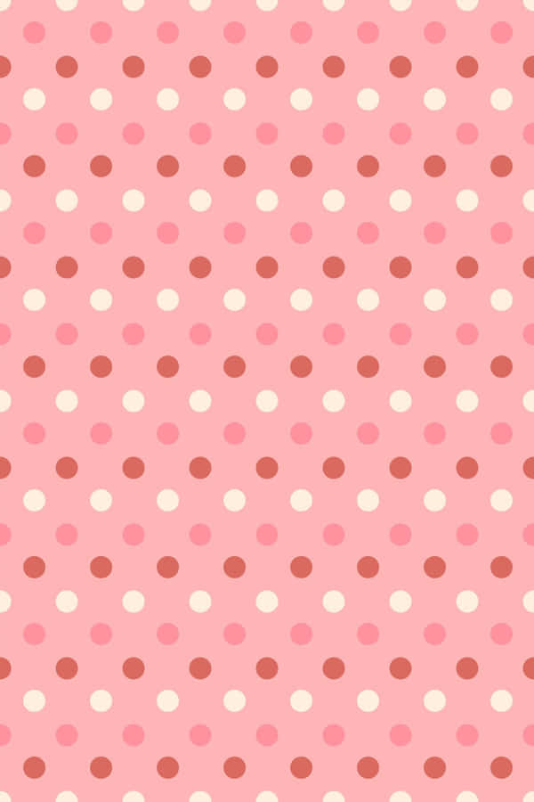 Different Shades Of Pink And White Polk Dot Wallpaper