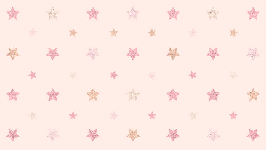 Digital Art Rose Gold Star Desktop Pink Aesthetic Wallpaper