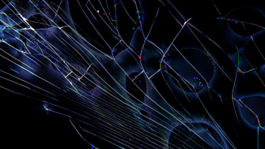 Digital Cracked Screen Effect Wallpaper