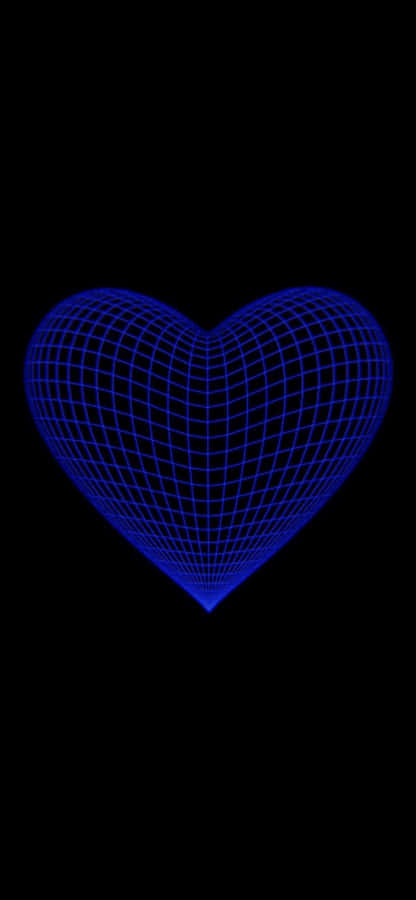 Digital Heart Grid Cybercore Wallpaper