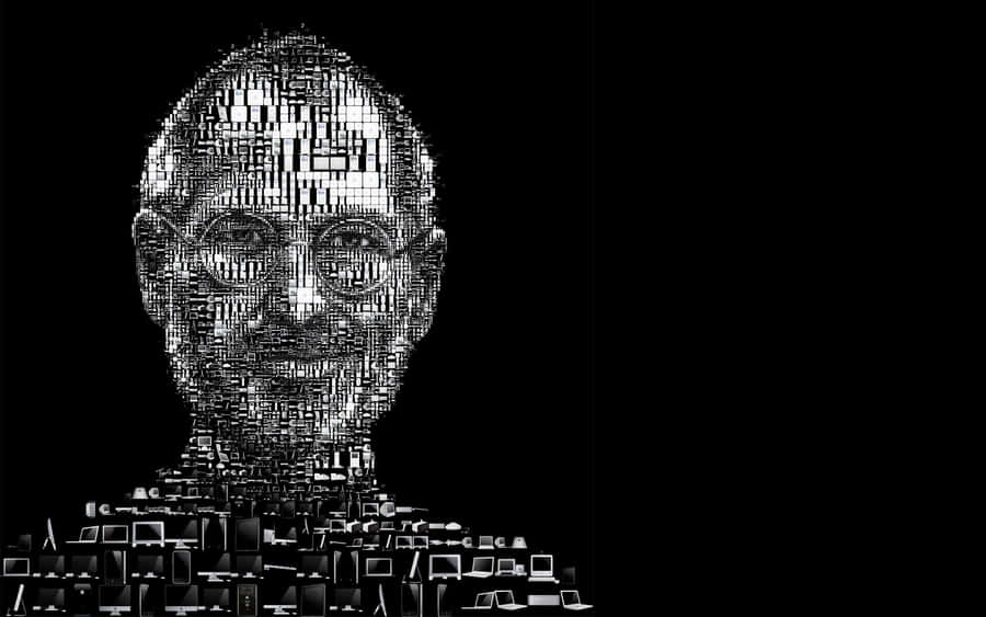 Digital Mosaic Portrait Artwork Wallpaper