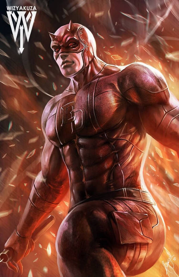 Digital Painting Of Daredevil Wallpaper