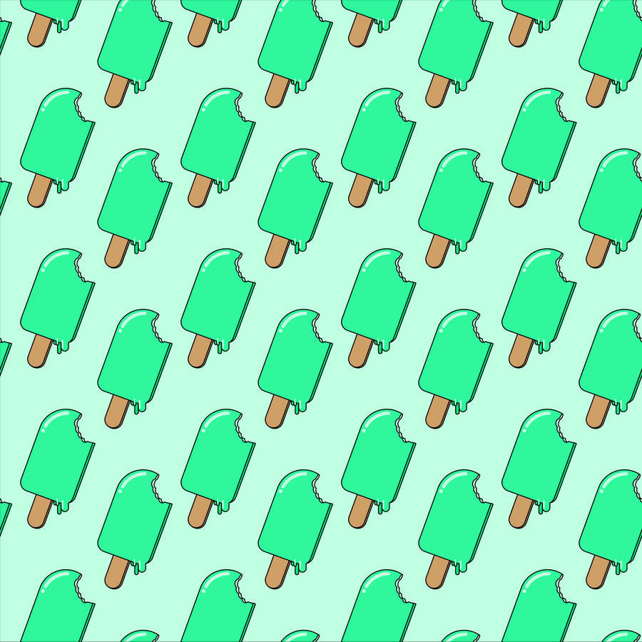 Digitally Illustrated Ice Cream On Stick Wallpaper