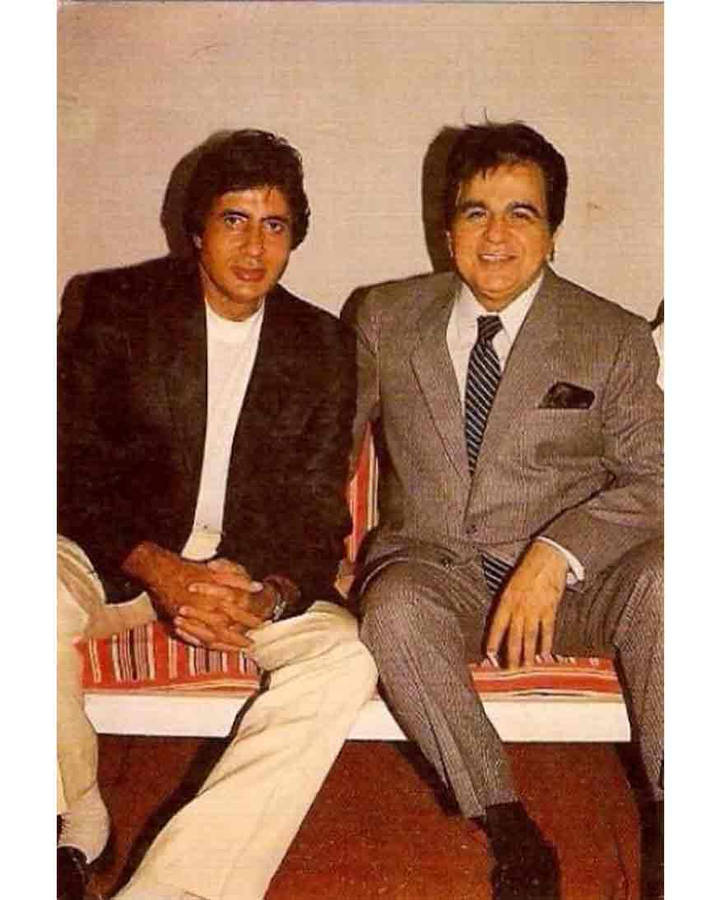 Dilip Kumar With Amitabh Bachchan Wallpaper