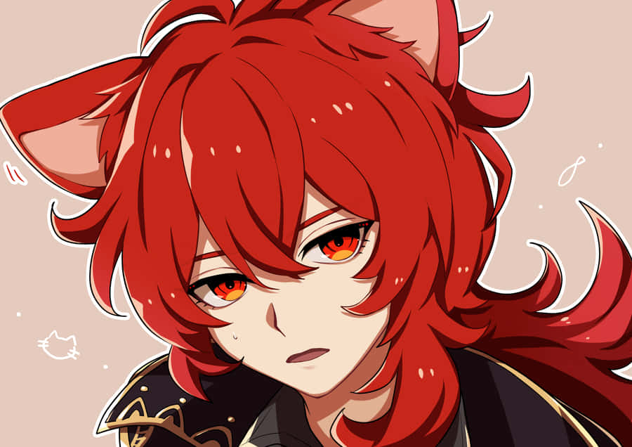 Diluc Cute Aesthetic Art Wallpaper