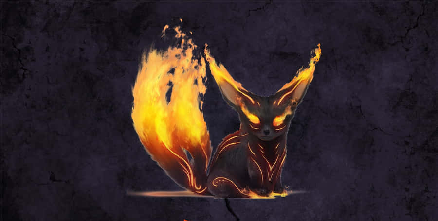 Diminutive Fire Fox Wallpaper