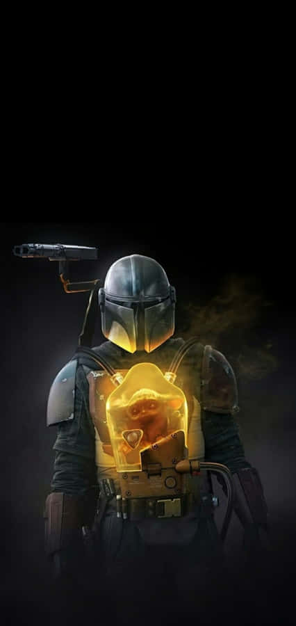 Din Djarin And Grogu The Mandalorian Iphone Wallpaper