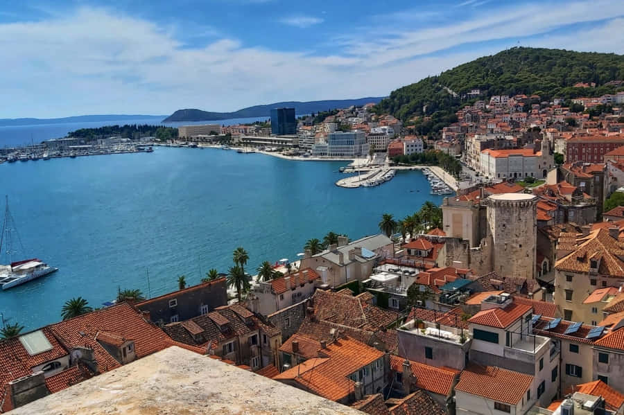 Diocletians Palace Location Aerial Photo Wallpaper