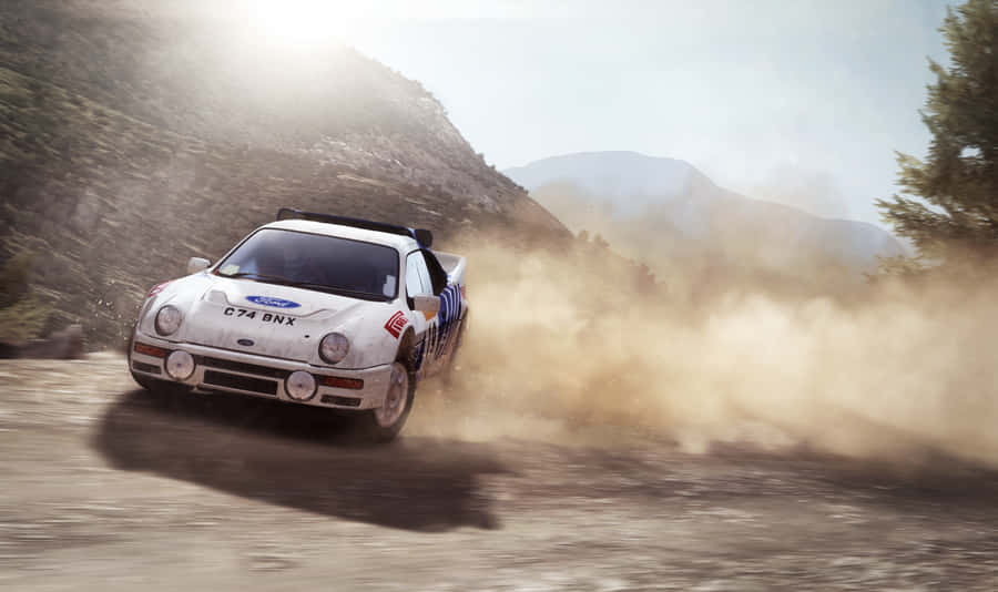 Dirt Game Drifting Car Dust Trails Wallpaper