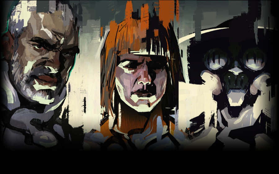 Disco Elysium Character Trio Wallpaper