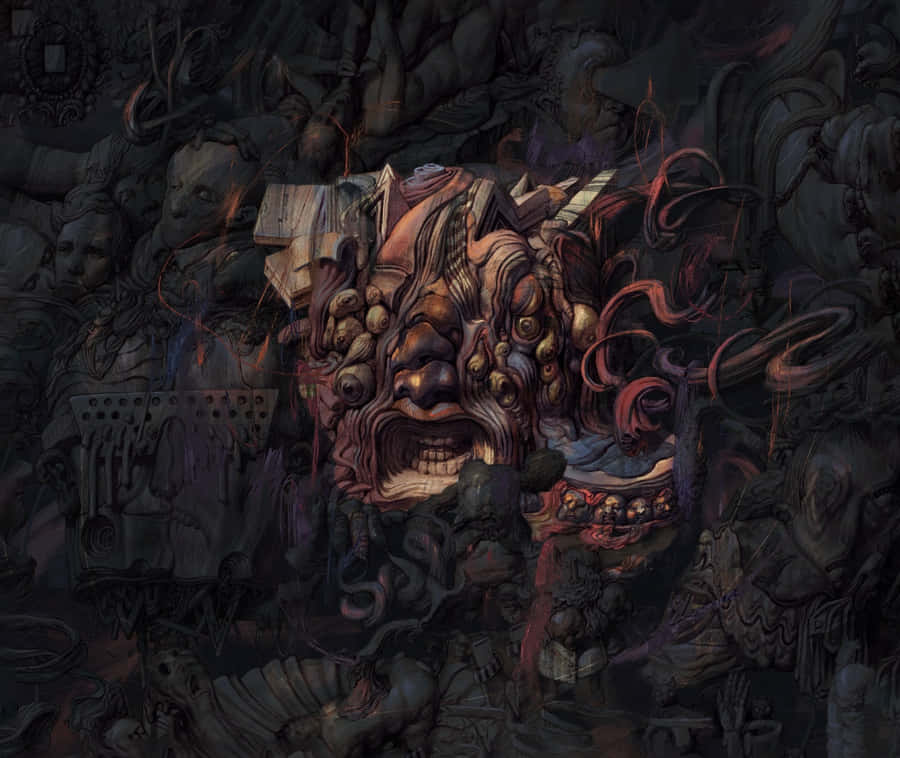 Disco Elysium Surreal Collage Wallpaper