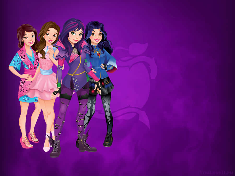 Disney Descendants Girls Animated Wallpaper