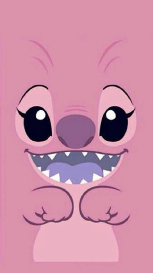 Disney Stitch Angel Pink Wallpaper