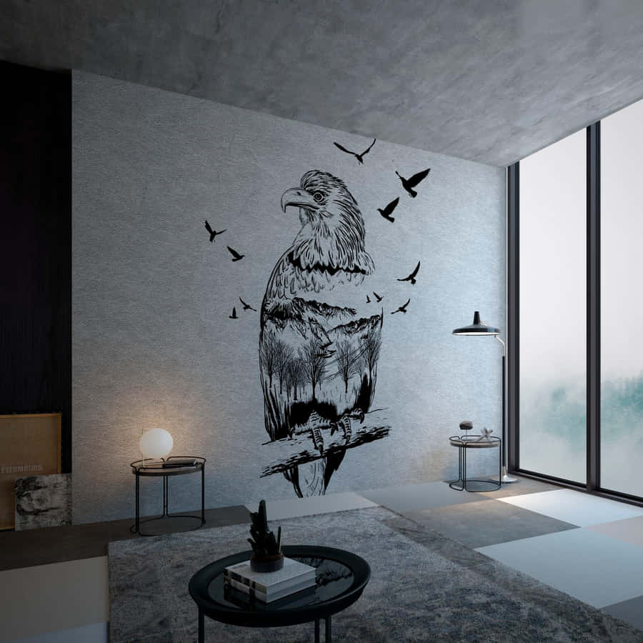 Distinct Eagle Wall Art Wallpaper