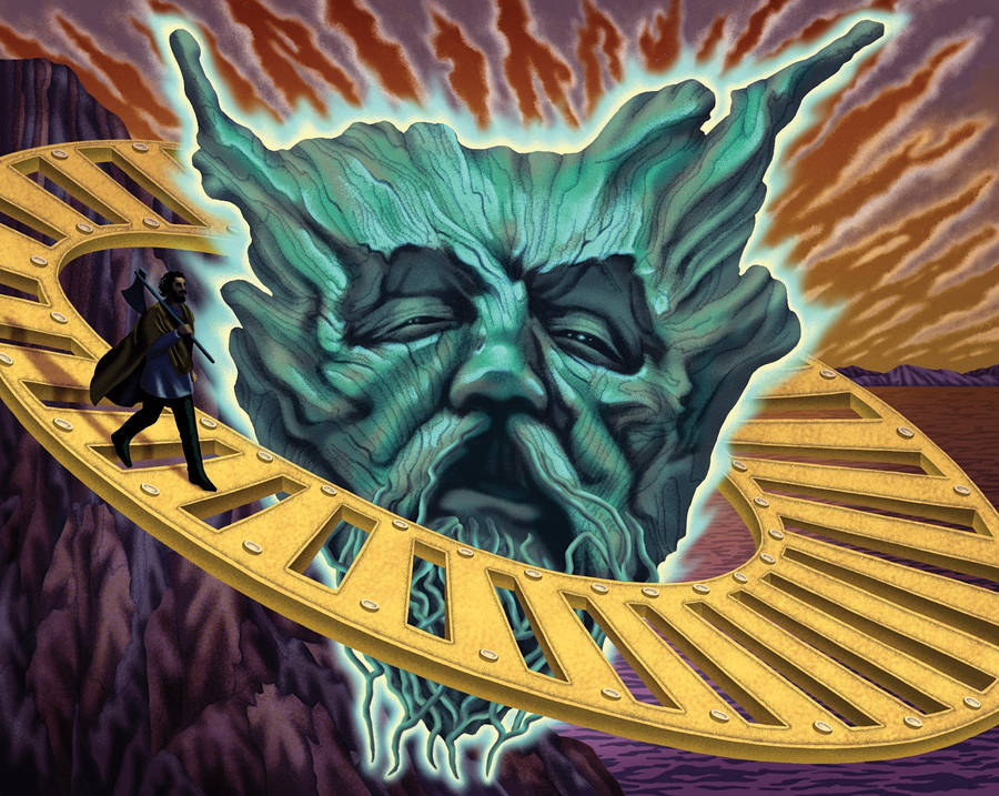 Distinctive Fanart Of The Green Knight Wallpaper