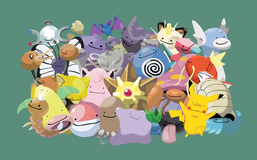 Ditto With Pokemon Cast Wallpaper