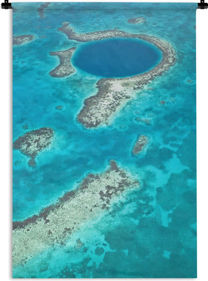 Dive Into The Depths Of Blue Hole Wallpaper