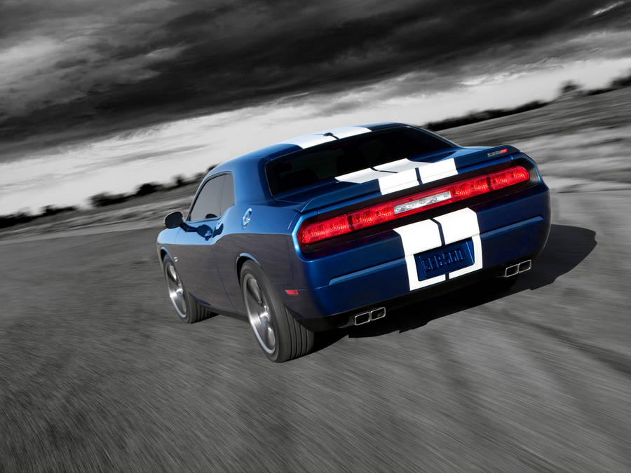 Dodge Challenger In An Asphalt Road Wallpaper