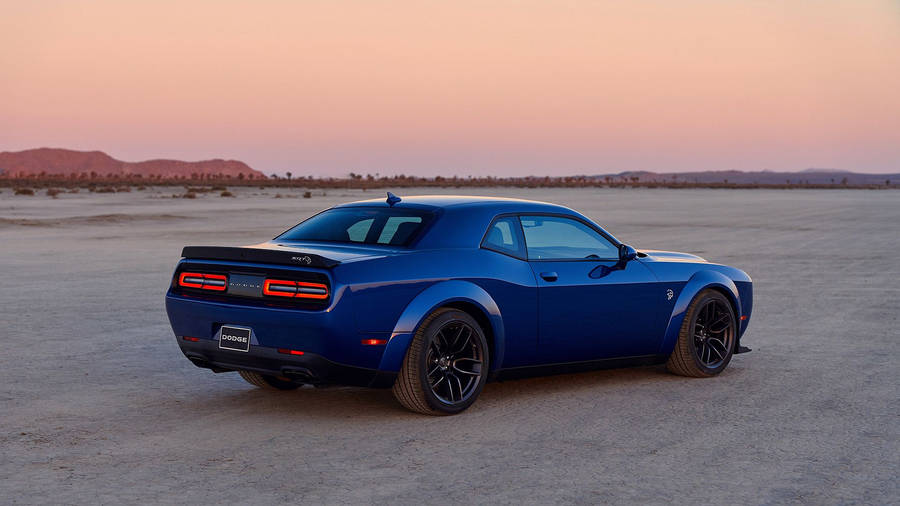 Dodge Challenger In Royal Blue Paint Wallpaper