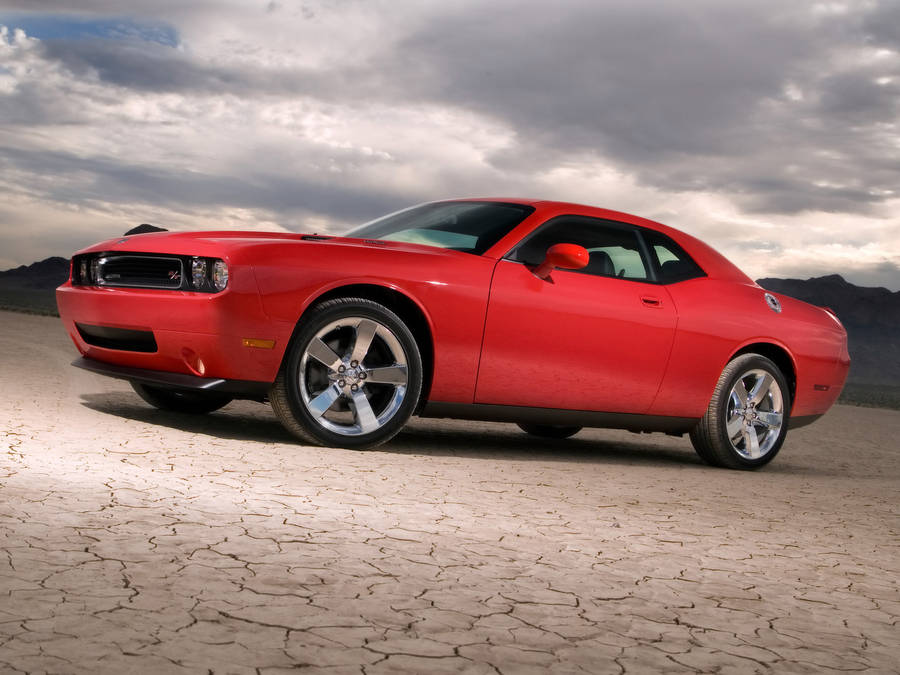 Dodge Challenger Rt In Red Paint Wallpaper