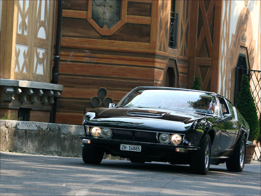 Dodge Challenger With Orange Headlights Wallpaper