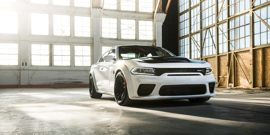 Dodge Charger Hellcat Industrial Backdrop Wallpaper