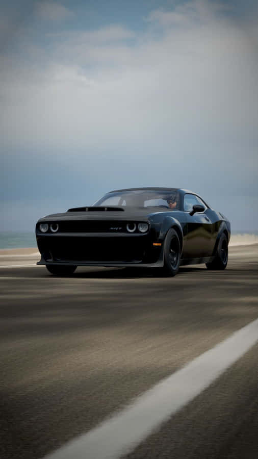 Dodge Hellcat At Road Wallpaper