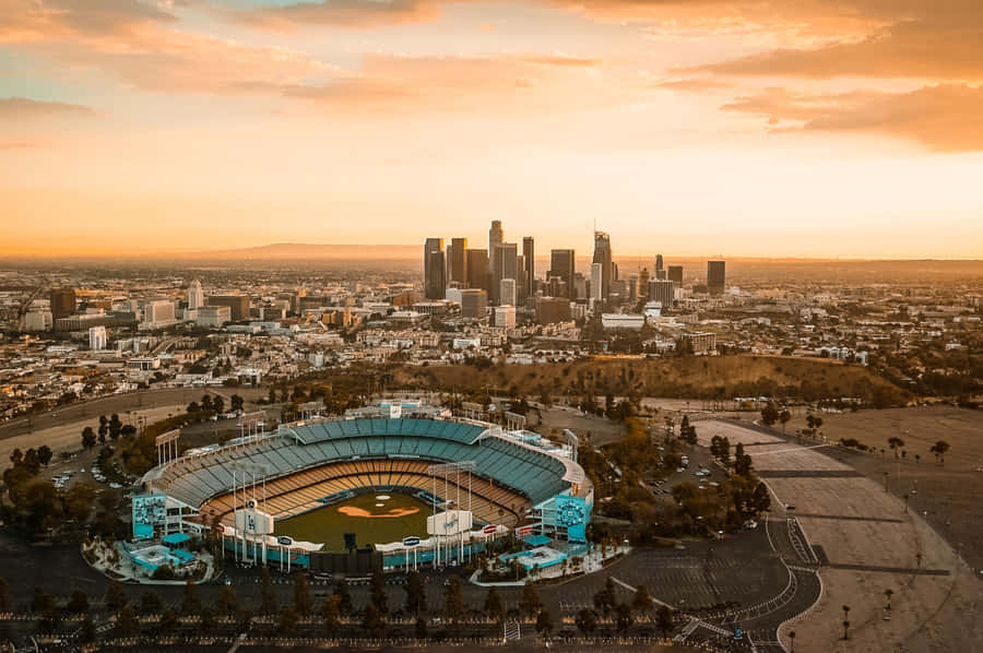 Dodger Stadium Bird's Eye View Wallpaper
