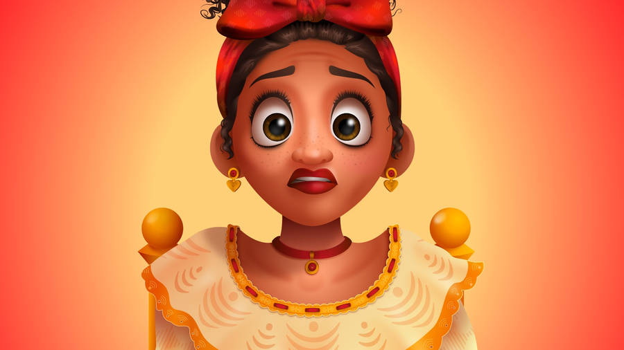 Dolores Madrigal Shocked Expression Wallpaper