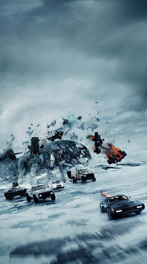 Dom Toretto And His Crew Showcased In The Fast And Furious Iphone Wallpaper. Wallpaper
