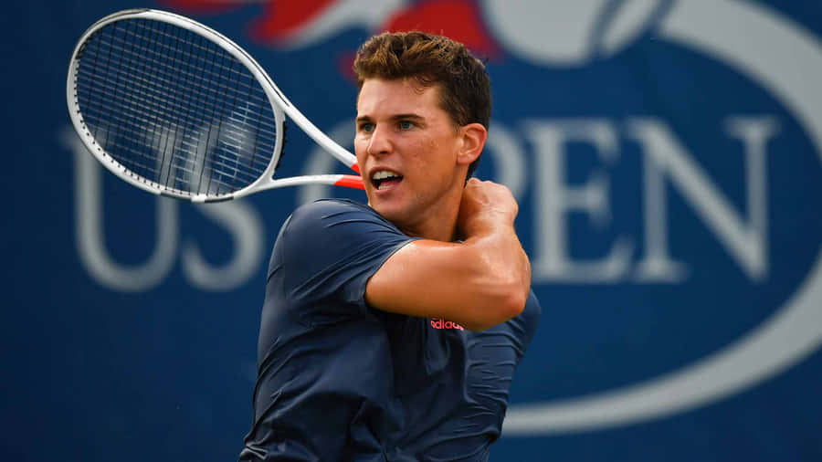 Dominic Thiem Backhand U S Open Wallpaper