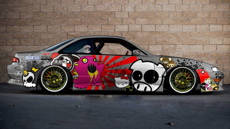 Don't Judge A Car By Its Stickers Wallpaper