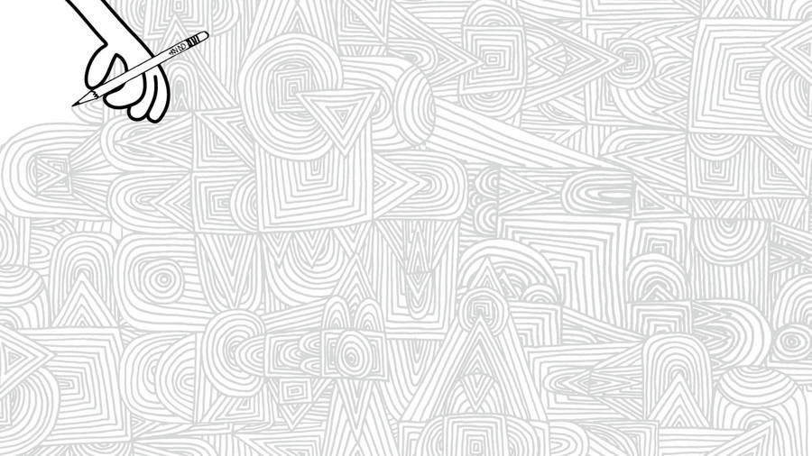 Doodle Hand Pencil Sketch Wallpaper
