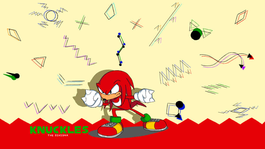 Doodles Behind Knuckles The Echidna Wallpaper