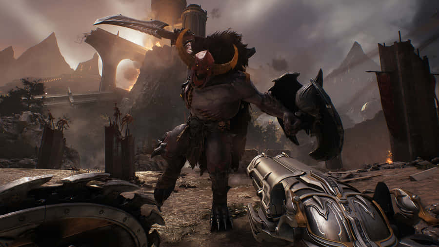 Doom Dark Ages Battle Wallpaper