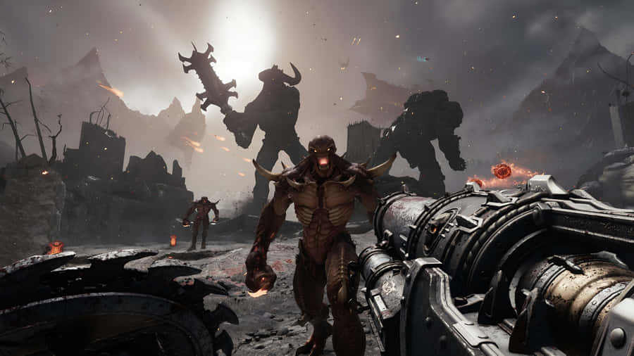 Doom Dark Ages Battle Wallpaper