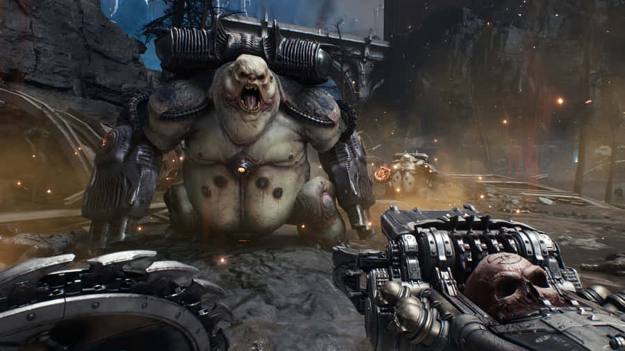 Doom Dark Ages Brutal Combat Wallpaper