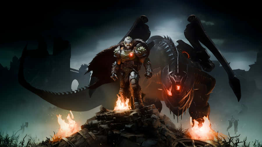 Doom Dark Ages Epic Battle Wallpaper