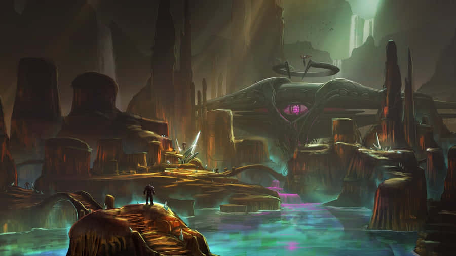 Doom Dark Ages Mysterious Landscape Wallpaper