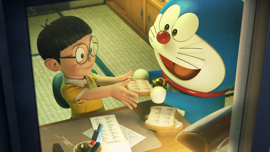 Doraemon And Nobita Memory Bread Wallpaper